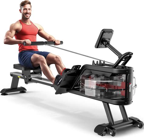 PASYOU Rowing Machine, Water Rowing Machines for Home Use 350LB Weight