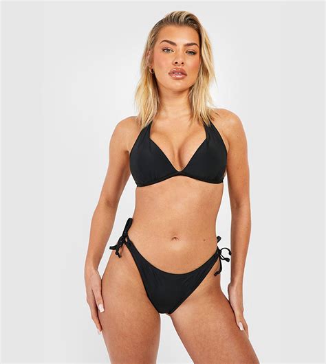 Buy Boohoo Moulded Push Up Triangle Bikini Set In Black Thstreet Kuwait