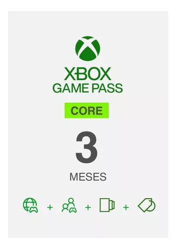 Game Pass Core 3 Meses Garantizados Live Gold Meses Sin Interés