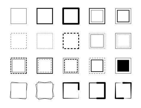rectangles shape collection vector design  vector art  vecteezy
