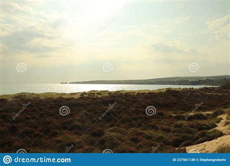 Beaches of the Isle of Purbeck in the Waning Summer Sun Stock Photo ...