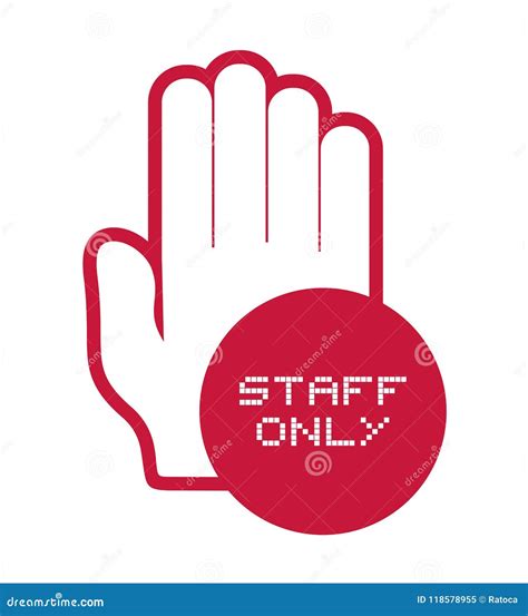 Staff Only Symbol Stock Vector Illustration Of Business 118578955