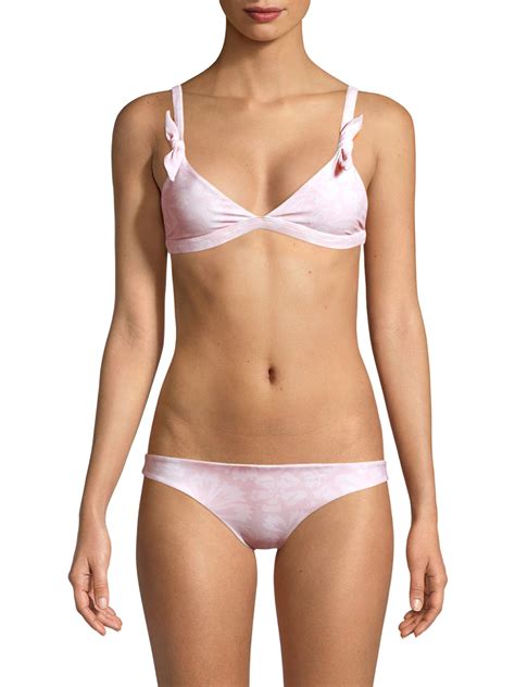 Mikoh Swimwear Bali Triangle Bikini Top Cloud Pink X Large With