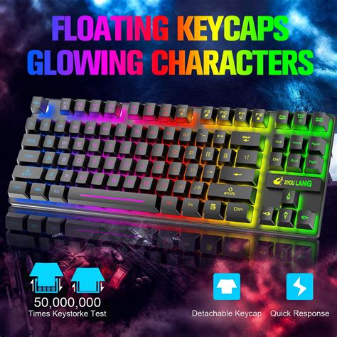 Mua Wireless Gaming Keyboard And Mouse Combo With 87 Key Rainbow Led Backlight Rechargeable