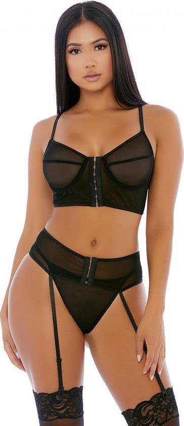 Get The Hook Lingerie Set Zwart Xl Bol