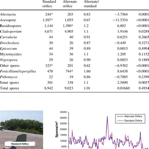 Of The 4 Month Mean Concentration Of Various Airborne Fungal Spores