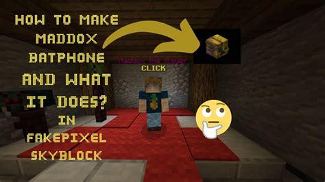 How To Unlock Maddox Batphone In Fakepixel Skyblock What It Does