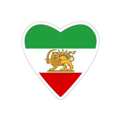 Iran Flag Sticker, Shir O Khorshid Sticker, Heart, Love, Farsi, Persian ...