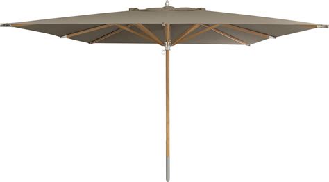 Umbrella Central Pole Teak 350x350 Taupe Manutti