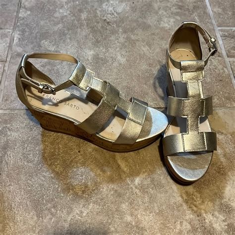 Franco Sarto Shoes Franco Sarto Falco Gold Wedge Heels Poshmark