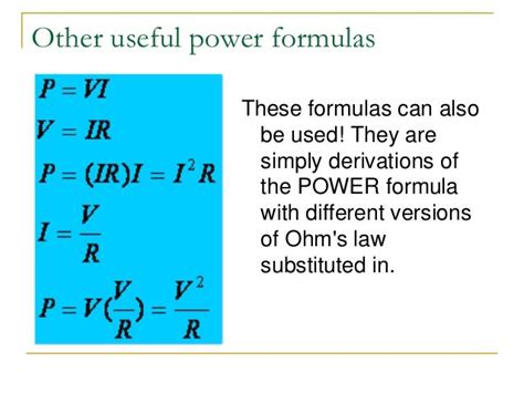 Spice Of Lyfe Physics Equations Electricity