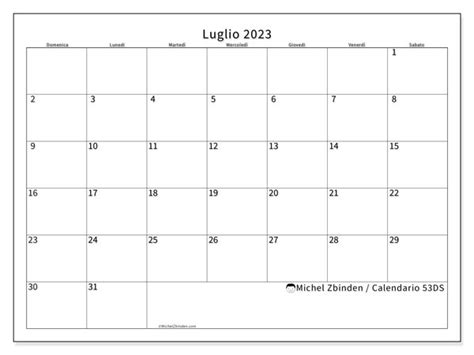 Calendario Luglio 2023 53 Michel Zbinden It