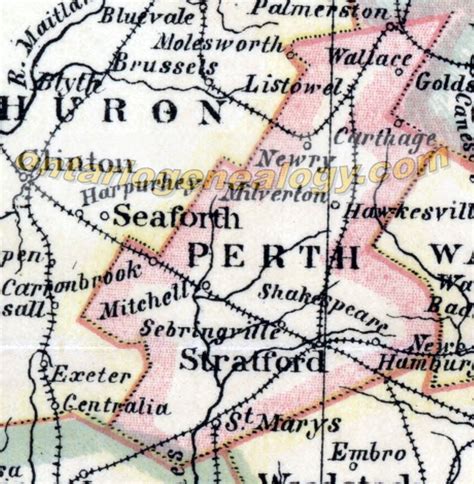 Perth County Historical Pioneer Ancestor Settlement Maps