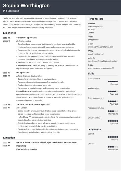 How To Write A Cv Personal Statement Examples