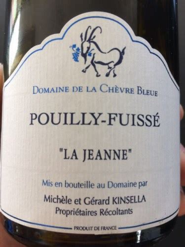 Domaine de la Chévre Bleue Pouilly Fuissé La Jeanne Vivino US