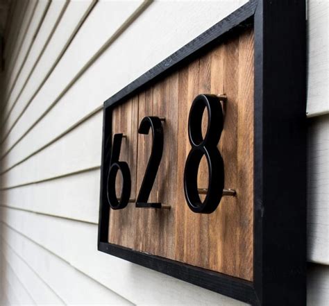 Black Floating House Numbers Floating Address Sign Door Numbers Address Plaque Modern House