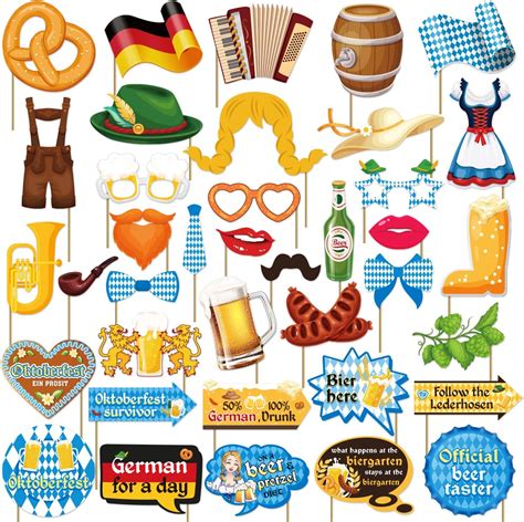 Amazon Pcs Oktoberfest Decorations Photo Booth Props German