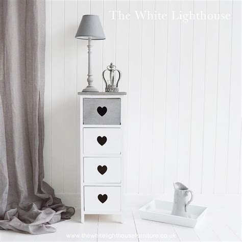 The White Lighthouse Furniture Heart Cottage Narrow Chest Drawers