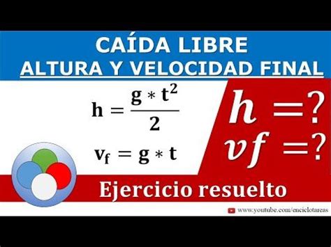 Altura Y Velocidad Final Ejercicios De Ca Da Libre Ejercicios