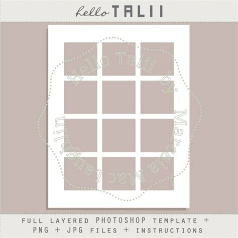 2 Inch Square Template Photoshop 2 X 2 Inches Jewelry Template Fully ...