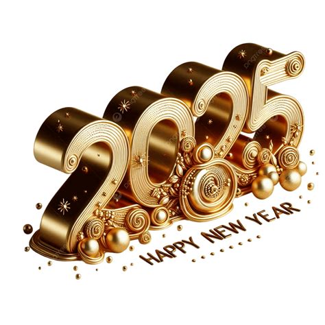 2025 Text Golden PNG, Vector, PSD, and Clipart With Transparent ...