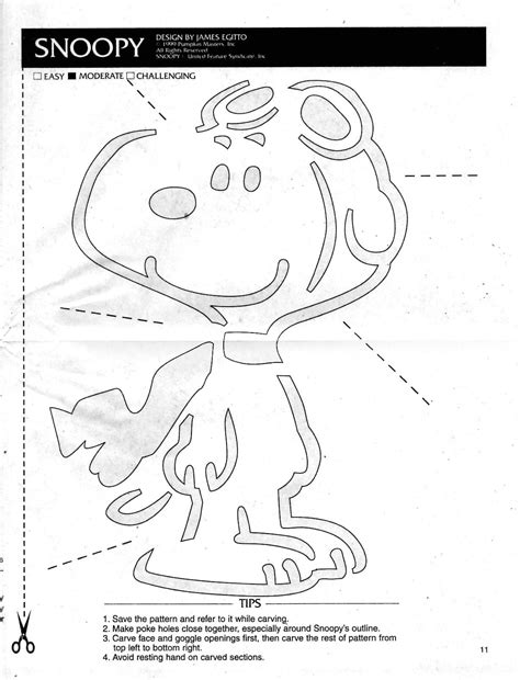 Free Printable Snoopy Pumpkin Stencils