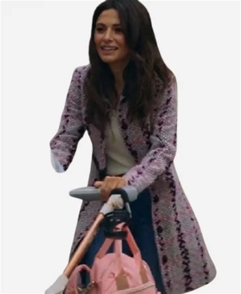 Sex Life S Sarah Shahi Pink Wool Coat Jacket Era