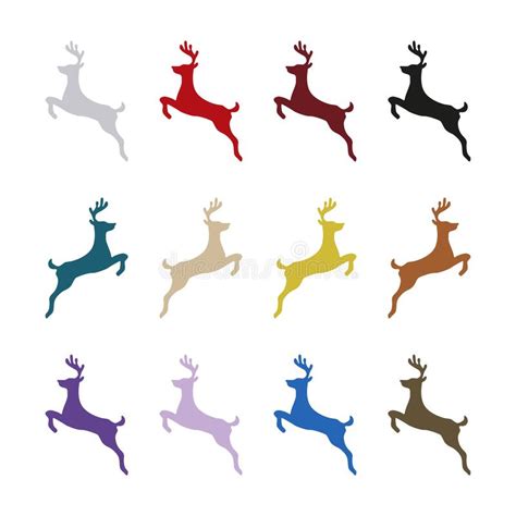 Deer Silhouette Over Blue Stock Illustrations 236 Deer Silhouette