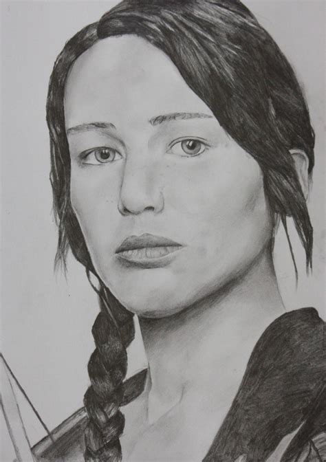 Katniss Everdeen Black White Body