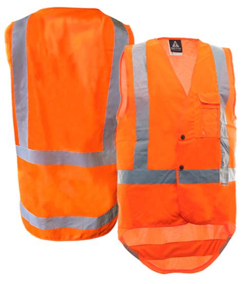 801001 Safe T Tec Domed Hi Vis Day Night Vest Orange Sizes S To 8XL