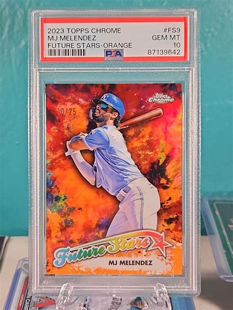 MJ Melendez 2023 Topps Chrome FS 9 Future Stars Orange Refractor 25