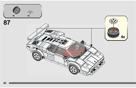 Voir l'instruction LEGO® 76908 Lamborghini Countach - Instructions et ...