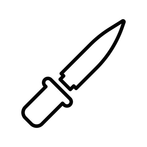 El Icono Del Arma Del Cuchillo Vector Premium