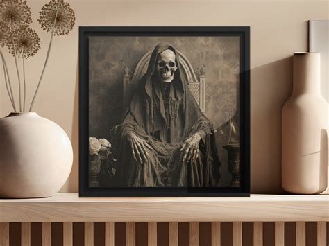 Vintage Sitting Skeleton Digital Art - Etsy