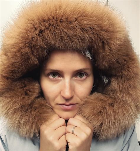 Premium Photo Close Up Portrait Of Young Woman Wearing Fur Coat