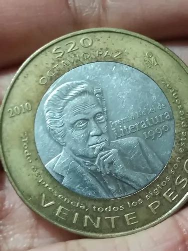 Moneda Conmemorativa Octavio Paz Premio Nobel Pesos Meses Sin Inter S