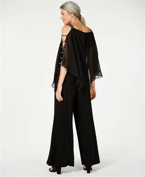 Msk Embellished Chiffon Overlay Jumpsuit And Reviews Pants And Leggings