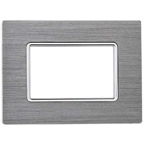 Placca In Alluminio Posti Colore Silver Serie Solar Compatibile Matix