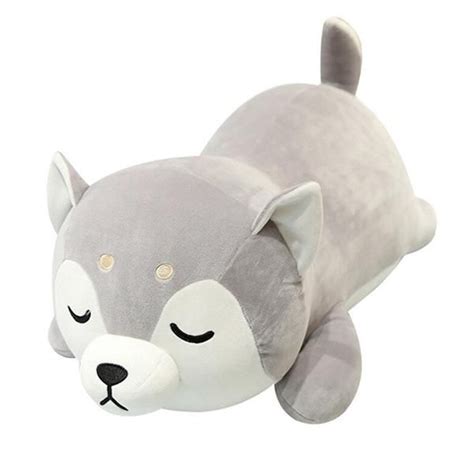 Une Grande Peluche De Husky Super Mignonne Pour Des C Lins Pleins De