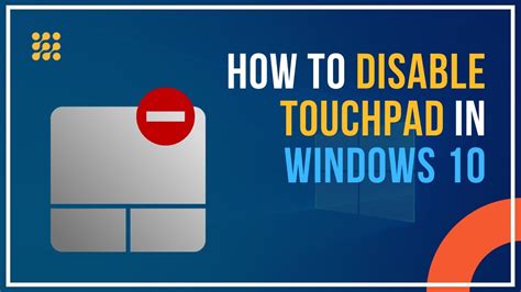 How To Disable Touchpad In Windows Youtube