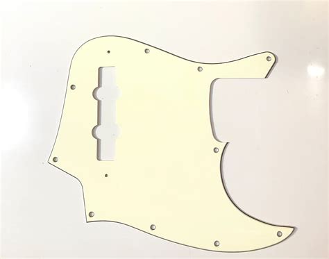 Fender WD Jazz J Bass 3 Ply Pickguard Aged White Reverb