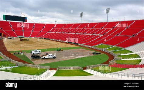 Los Angeles California Los Angeles Memorial Coliseum Located In The Exposition Park Stock