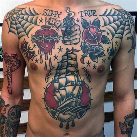 Afbeeldingsresultaat Voor Old School Chest Web Tattoo Traditional