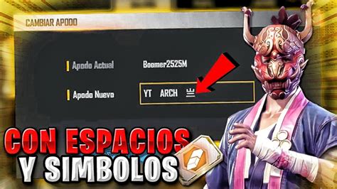 COMO CAMBIAR EL NOMBRE EN FREE FIRE 2024 NOMBRE SEPARADO Y SIMBOLOS 么