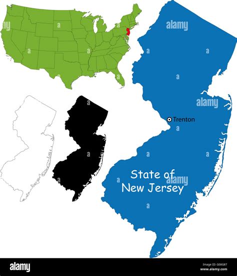 New jersey map Stock Photo - Alamy