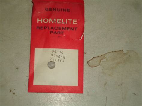 Homelite Carb Filter Screen Part Number For Sale Online Ebay