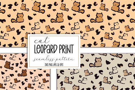 Leopard Print Cat Cheetah Print Graphic By Craft Point Art · Creative