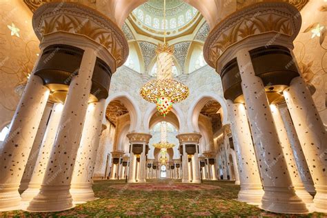 Premium Photo | Sheikh zayed grand mosque interior