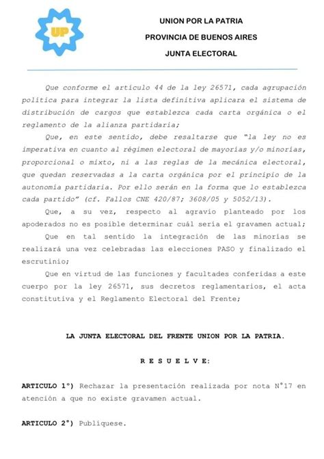 ElCanciller on Twitter AHORA La Junta Electoral de Unión por la