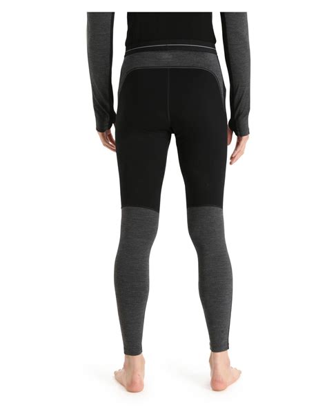 Icebreaker M Zoneknit 200 Leggings Blackjet Hthrcb Base Layer Bottoms